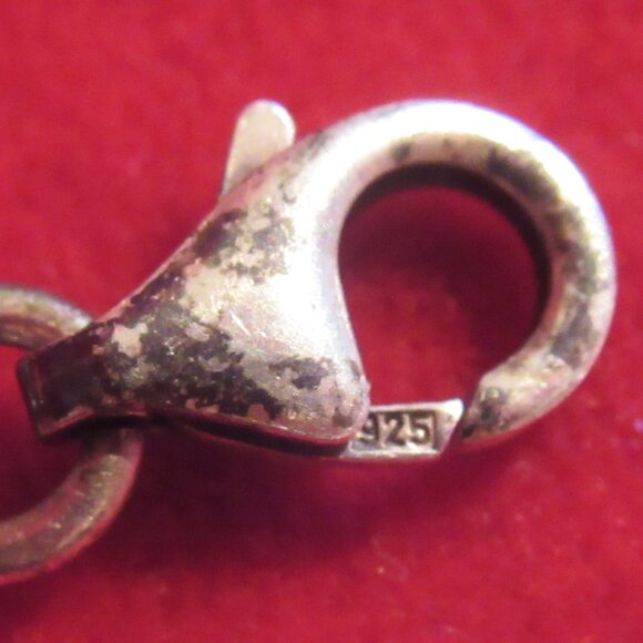 Whitby Jet necklace w/ Fools Gold inclusion, Silver accent, Pyrite, 925 - Picture 13 of 13